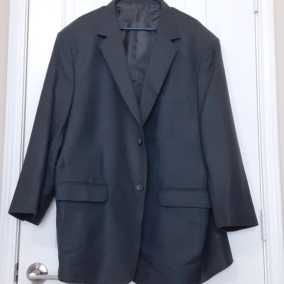 Marzotto Super 130's Charcoal 3XL 44-46 Oversize Sport Coat